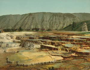 Hymen Terrace，黄石国家公园，c.1902（photochrom）