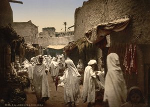 Sidi Okba的阿尔及利亚街，1899年（photochrom） 作者 底特律出版公司