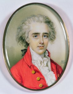 一个男人的微型肖像，1787年（象牙上的wc） 作者 戴安娜·迪兹（Diana Dietz）