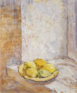 窗台上的柠檬，1993年（板） 作者 戴安娜·斯科菲尔德（Diana Schofield）