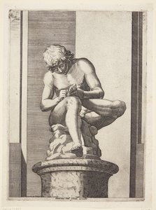 男孩从他的脚上拔出一根刺（Spinario）。