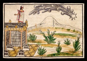 蒙特祖玛观测彗星，迭戈-杜兰（1537-1588 年）《印度史》中的缩影