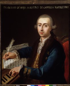 Gian Francesco de Majo（1732-1770）意大利作曲家的肖像 作者 Diego Pesco