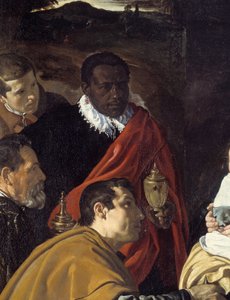 麦琪人的崇拜。智者之王的头部细节。迭戈-贝拉斯克斯（1599-1660）的画作。 作者 迭戈委拉斯开兹