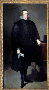 菲利普四世 (1605 - 1665) 脚下的肖像。 Diego Rodriguez de Silva y Velasquez (1599-1660) 的绘画 作者 迭戈委拉斯开兹
