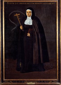 母亲热罗尼玛德拉富恩特的肖像。 Diego Rodriguez de Silva y Velasquez (1599-1660) 的绘画 作者 迭戈委拉斯开兹