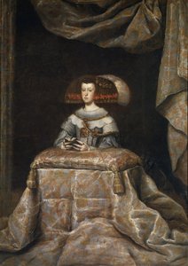 奥地利的玛丽安娜肖像16341696，祈祷，c。 1655 作者 迭戈委拉斯开兹