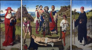 荷兰语：Het martyrdom van de Saint Erasmus 圣伊拉斯谟的殉难 Tryptich of the martyrdom of Saint Erasmus 作者 Dieric Bouts
