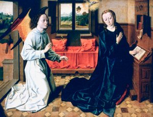 天使报喜（1465-1470） 作者 Dieric Bouts