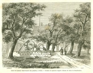 View of the courtyard of the former Jesuit Observatory in Pekin (Beijing), China. Engraving by Lancelot, in “” Le Tour du Monde, Nouveau journal des Voyages””, edited by Edouard Charton, Paris 作者 Dieudonne Auguste Lancelot