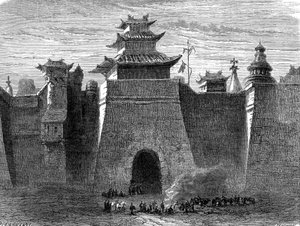 北京，中国的城墙和城门