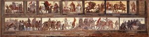 法国历史上的重大事件：兰登城堡路学校庭院草图 作者 Diogene Ulysse拿破仑·梅拉特
