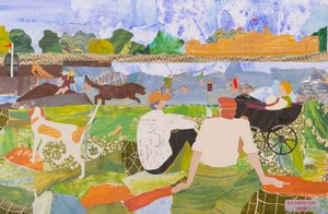 热羽毛球，2020 年（拼贴画） 作者 