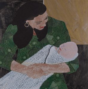 西格蒙德与西格琳德，瓦格纳的《指环》，2024 年（拼贴画） 作者 