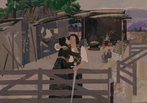 在汉丁小屋的告别》，瓦格纳的《指环王》，2024 年（拼贴画）