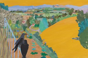 金色莱茵河与沃坦的乌鸦，瓦格纳的《指环王》，2024 年（拼贴画）