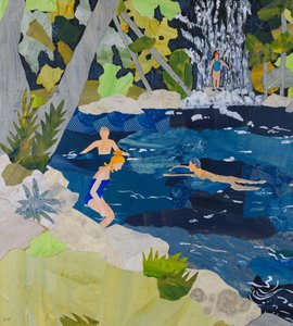 野泳者，巴西，2024 年（拼贴画） 作者 