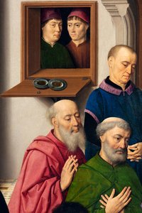教区教堂（圣彼得教区教堂）。画作。最后的晚餐。德克-布茨。1464-1468.细节。中央面板。 作者 迪克·布特斯