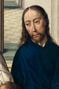 教区教堂（圣彼得教区教堂）。画作。最后的晚餐。德克-布茨。1464-1468.细节。中央面板。 作者 迪克·布特斯