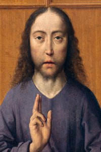 教区教堂（圣彼得教区教堂）。画作。最后的晚餐。德克-布茨。1464-1468.细节。中央面板。