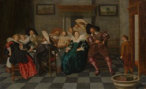 宴会，1628。 作者 Dirck Hals
