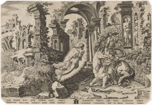 巴兰和天使 作者 Dirck Volckertz Coornhert，在 Maerten van Heemskerck 之后