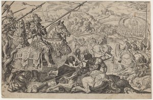 苏莱曼大帝被迫解除对维也纳的围困 作者 Dirck Volckertz Coornhert，在 Maerten van Heemskerck 之后