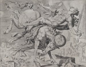 处置正义的世界》，出自《不羁的世界》，板块1，1550年。