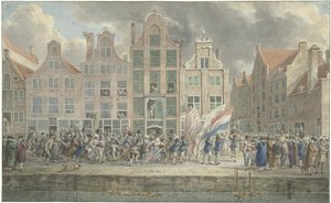 鹿特丹反英示威，1781 年 3 月 2 日 作者 Dirk Langendijk（艺术家签名）