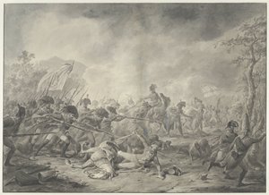 1799 年卑尔根战役中俘虏俄国将军赫尔曼 作者 Dirk Langendijk（艺术家签名）