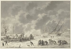 1795 年 1 月，特克塞尔岛的兰德扎顿船（Vluchten van de Landzaten te Texel
1794 年 12 月加农炮船的废弃和 Landzaaten 的逃离（标题见实物）