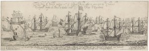 Hertog van York begroet de Koninklijke Marine in het Kanaal
The Duke of York