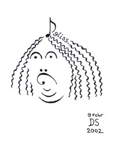 Glisstering Hair"--用音符绘制的脸谱