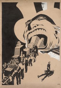 资本主义吞噬了一切，1920年。 作者 德米特里（Dmitriy Stakhievich）沼地