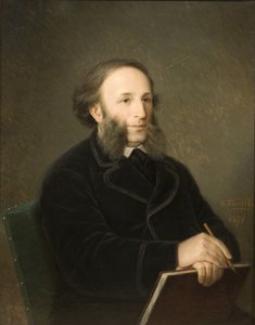艺术家伊万-艾瓦佐夫斯基的肖像 1817-1900年，1879年 作者 德米特里·米哈伊洛维奇·博洛托夫