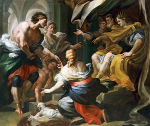 所罗门的审判，多梅尼科·安东尼奥·瓦卡罗（Domenico Antonio Vaccaro，1678-1745），布面油画