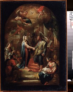 "玛利亚和约瑟夫的婚礼》（Le mariage de la Vierge） 多梅尼科-科尔维（Domenico Corvi，1721-1803 年）18 世纪 俄罗斯图拉国立艺术博物馆