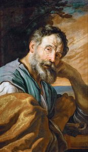 圣彼得 - 巴洛克风格:圣彼得的忏悔 par Fetti, Domenico (1588/90-1623), 约1613。布面油画，95.8x55.9。艺术历史博物馆，维埃纳 作者 Domenico Fetti或Feti