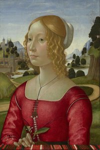 一位女士的画像，约1490年 作者 多梅尼科·吉兰达约（Domenico Ghirlandaio）