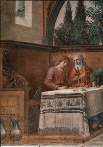 最后的晚餐。细节。(壁画 作者 多梅尼科·吉兰达约（Domenico Ghirlandaio）