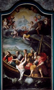 圣尼古拉斯平息了风暴。 Domenico Fiasella dit il Sarzana (1589-1669) Sestri Ponente，Santa Maria dell