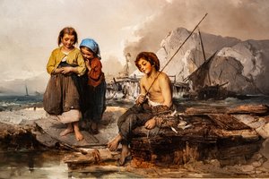 年轻渔民 作者 多梅尼科·印度诺（Domenico Induno）