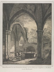 德国中世纪著名建筑：圣母教堂废墟，1821年。