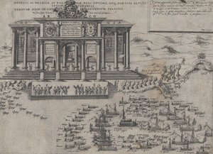 法国和波兰国王亨利三世进入威尼斯，1574年。 作者 多梅尼科·泽诺伊