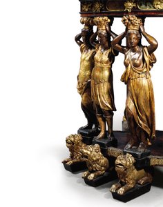 路易十四立柜（镀金青铜，彼得拉·杜拉，to，灰，黑檀木和包裹镀金）（另请参阅1766355-7） 作者 Domenico和Gobelins研讨会（负责人）Cucci