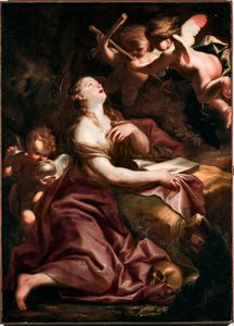 Saint Mary Magdalene (Mary-Magdalene) Painting by Domenico Piola (1627-1703), Genes Musei di Strada Nuova (inv n PB 290)