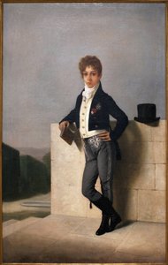 若昂·佩德罗·昆特拉的肖像，法罗博伯爵 (1801-1869) - Domingos Antonio de Sequeira (1868-1937) 作画，布面油画 作者 多明戈斯·安东尼奥·德·塞奎拉