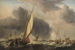 1771年，在河口的一阵微风中，渔船和人类战争