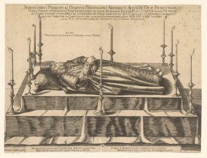 蒂罗尔斐迪南二世的死亡肖像
Serenissimus Princeps Ac Dominus Ferdinandus Archidux Austriae（......）（物品上的标题） 作者 多米尼克·库斯托斯
