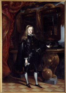 西班牙查理二世脚下的肖像（1661-1700） Juan de Carreno Miranda 的绘画（1614-1685）